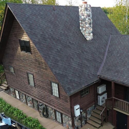 a home with synthetic shingles