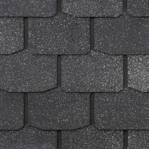 closeup of synthetic tile roofing