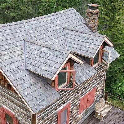 home with a wood shake roof